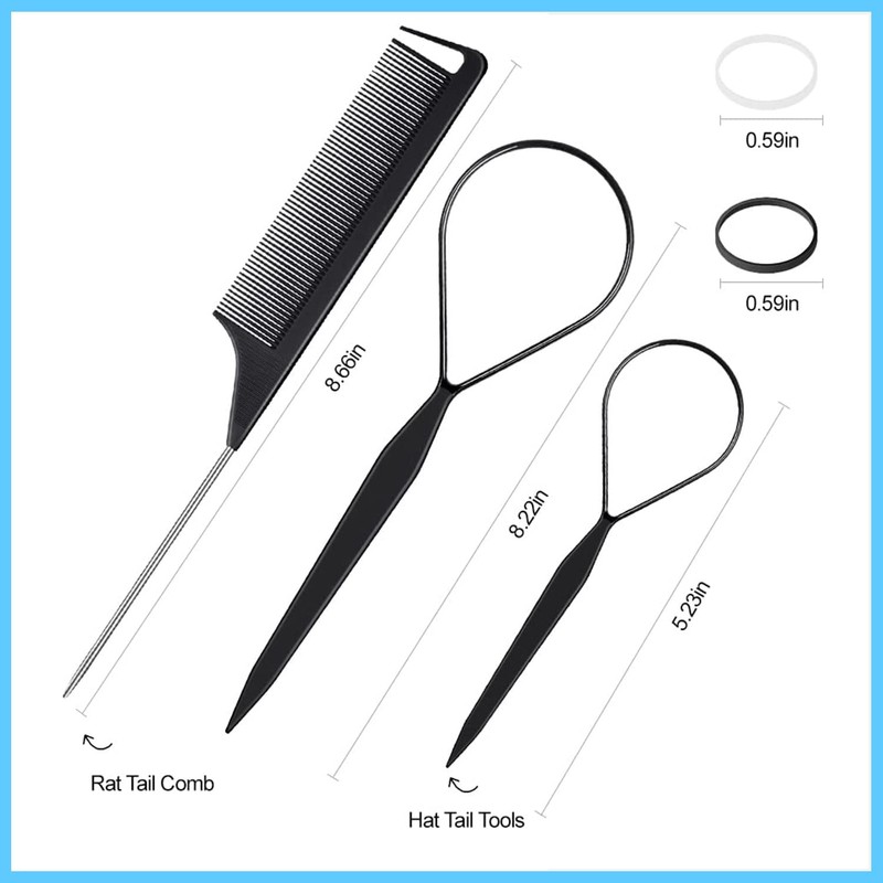 IKOCO Herramienta para El Cabello Topsy Tail, 1000 Bandas de