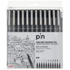 UNI PIN FINELINER DRAWING PEN SET 12 BLACK