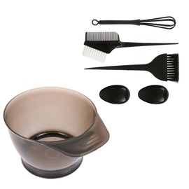 Samcos Hair Color Set, 5 Pieces Hair Dye Comb Ear Cover Bowl Dye Hair Brush Whipper Unisex Reusable Hair Coloring Tool Set for Home Beauty Salon DIY Hair Dyeing Easy Self Hair Color Set