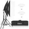 Kshioe 20" X 27" Instant Brightness Energy-Saving Black Softbox Lighting