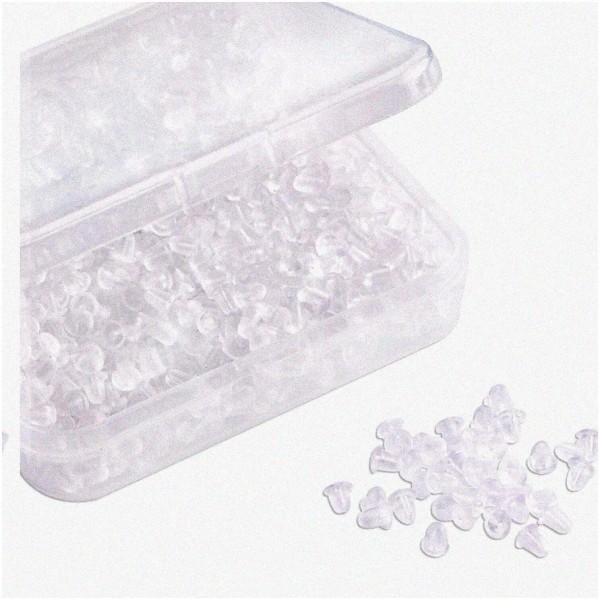 Zyva SecureSil 4mm Clear Silicone Earring Backs - 1200 Pack