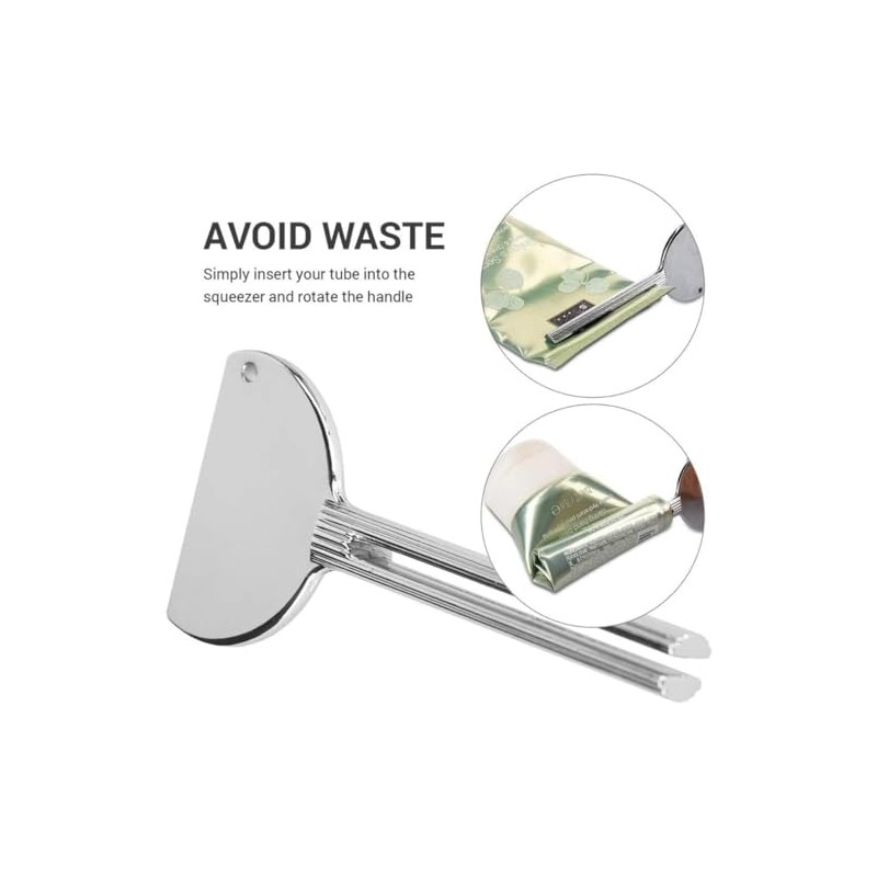 2 Pieces Silver Metal Tube Squeezer for Salon Toothpaste Tube