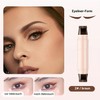 2 Pieces Gel Eyeliner Pencil Set, Foldable Eyeliner Stamp with