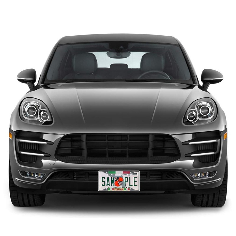 Metal Insert License Plate Frame Italian Italy Weatherproof Car Accessories