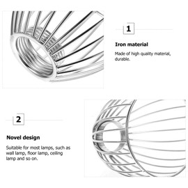 UKCOCO Bird Nest Lamp Shade 4pcs Wrought Iron Bird Cage Lampshade Chicken Wire Lampshade Ceiling Fan Light Bulb Lamp Lamp Wire Iron Lampshade Black Frame Light Shade Protection Mason Jar