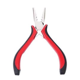 Mivanta 3 Hole Hair Pliers – Professional Hair Extension Pliers Tool for Micro and Nano Ring Extensions (Red)