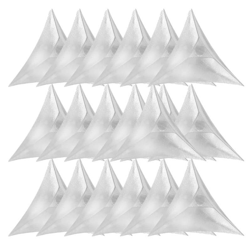 HOMSFOU 200pcs Stair Inside Corner Clear Dust Guards Decorative Triangle