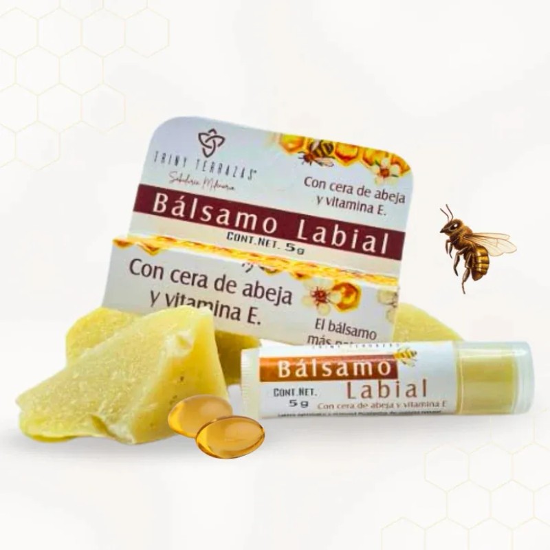 Bálsamo Labial Hidratante Con Cera Y Miel De Abeja 2