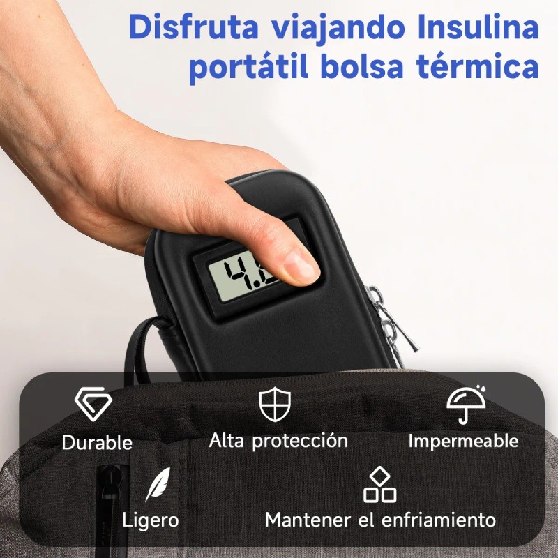 Hielera Para Insulina Estuche Para Insulina Práctico,negro