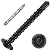 Mywish 100Pcs #10×2" Black Self Tapping Screws for Metal, 410