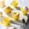Egg Cup Set of 4,Ceramic Cute Chick Egg Cups, Funny