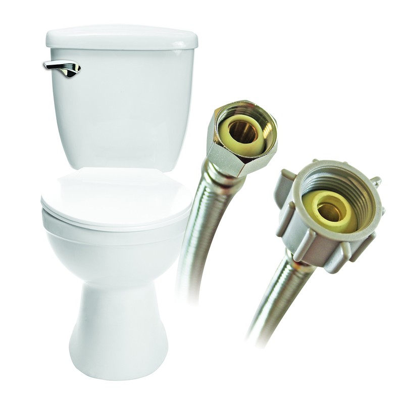 Fluidmaster B3T09 Toilet Connector, Braided Stainless Steel - 1/2 Female