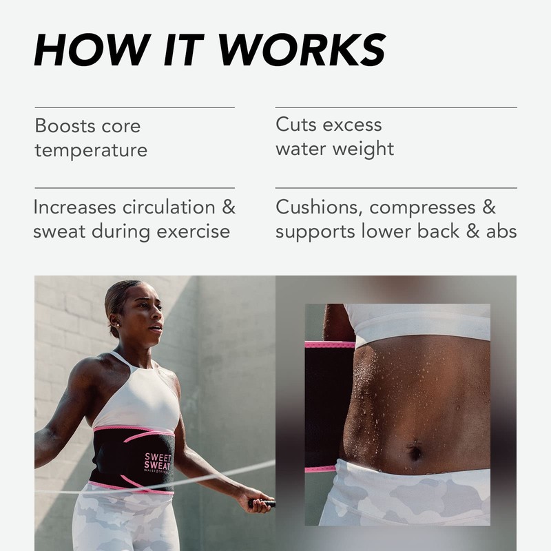 Sports Research Sweet Sweat Premium Waist Trimmer for Women &