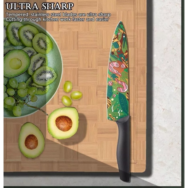 Marco Almond Knife Set - 6 Stainless Steel Kitchen Knives