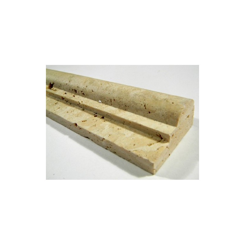 Durango Cream Travertine Honed Ogee Chair Rail Molding