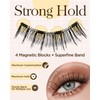 BEYELIAN Magnetic Eyelashes, 1 Pair Natural Look Reusable Magnetic Eyelashes