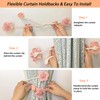 2 Packs Flower Curtain Buckle,Handmade Artificial Flower Curtain Holdbacks Clips,Flexible
