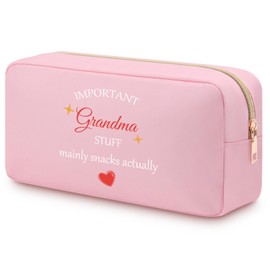 Heigebi Grandma Gifts Oxford Cloth Makeup Bag for Grandma from Grandchildren Christmas Retirement Mothers Day Birthday Gifts for Grandma Grandmother Nana Granny Travel Toiletry Bag