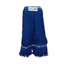 Moptimistic 24oz Looped Yarn Floor Mop Head | Pack of 3 | Blue Color Mop Head Replacement | Durable & Economical | for Home, Industrial and Commercial Use