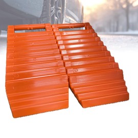 Tread Ahead: Ultimate Mud Rescue Traction Boards - Unleash Your Vehicle from being stuck in snow, sand or mud with Unmatched Grip! Made In U.S.A. Orange 4X4 ATV UTV Car Traction Pads plus Ice Scraper