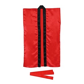 Artec 14845 Soft Satin Long Happy, J, Red (With Hachimaki), For Dance, Sports Events, Happi, Happi, Happi, Happi, Yosakoi, Festivals, Physical Education, Elementary School Students, Toddlers