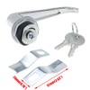 Quluxe 2 Pcs Chrome Zinc Alloy Handle Cabinet Locks Distribution