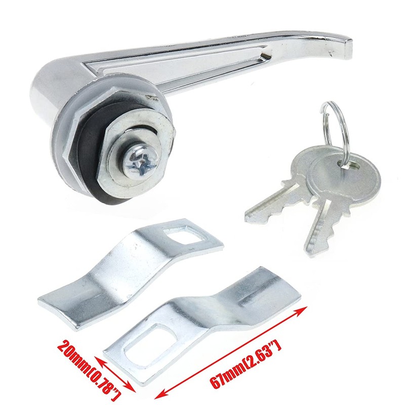 Quluxe 2 Pcs Chrome Zinc Alloy Handle Cabinet Locks Distribution
