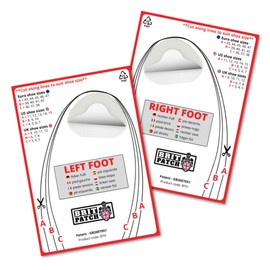 Toppe di protezione per le dita dei piedi (BIG TOE HOLE PREVENTER) da incollare, protezione + riparazione di fori sull'alluce. Per sneaker e scarpe con tessuto a rete. Allenatore ARMOUR. [bianco, 2
