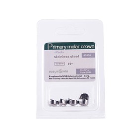 Smileheven Dental Molar Metal Crowns Kids Stainless Steel Chewing Function Dental Primary Metal Crowns Pack of 5(DUR5)