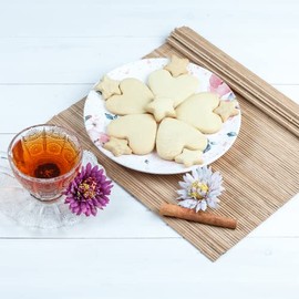 Rectangular Bamboo Table Mat 30 x 45 cm - Non-slip, Washable, Heat and Dirty Resistant - Breakfast Lunch and Dinner, Home in the Kitchen or Restaurant (NAT)