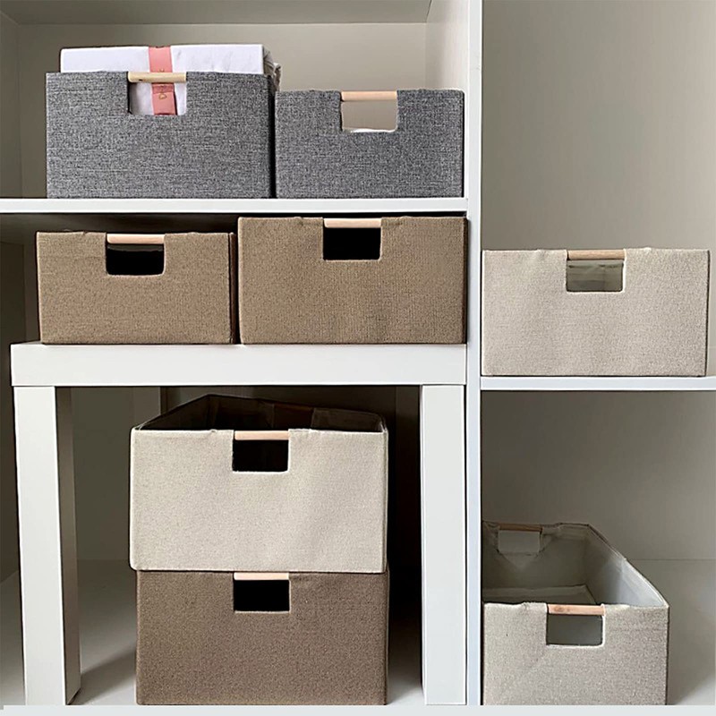 ANMINY 4PCS Storage Baskets for Organizing Collapsible Fabric Storage Bins