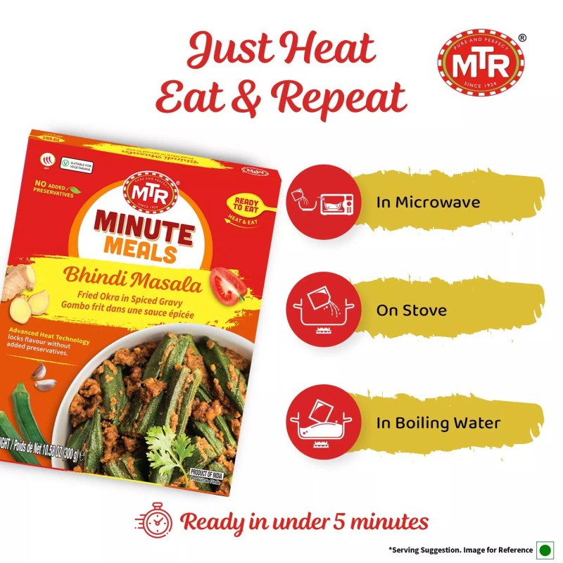 MTR Minute Meals Ready To Eat - Bhindi Masala 300g