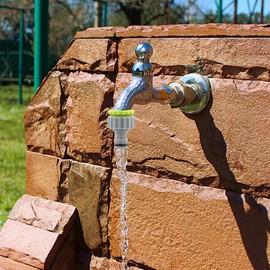 Gardena Tap Connector, 1/2 Inch 3/4 Inch 2-in-1 Garden Tap Connector, Garden Hose Connector, Gardena Tap Adapter, for Tap Adapter, Garden Hose, Pack of 4