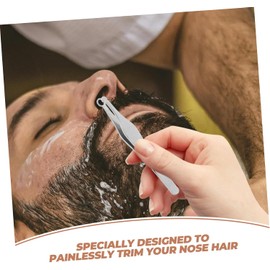Recortador De Vello Nasal De Acero Inoxidable Redondo Y De Precisión Para Las Necesidades De Cuidado Masculino