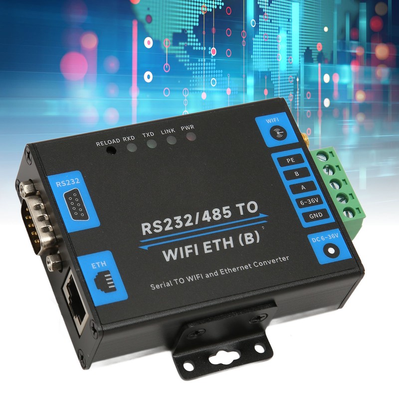 RS232 RS485 Serial to Ethernet Adapter Professional Transparent Transmission Serial