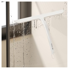 VEELAR Shower Squeegee for Shower Glass, Bathroom Glass Cleaning Tool with Hook Mount, Squeegee for Glass Doors, Window Cleaning, Tile Shower Walls (White)