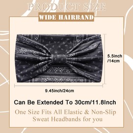 STGDAK Wide Headbands For Women Fashion Stretch Boho Head Bands for Women’s Hair African Knoted Non Slip Headwrap Turban Elastic Yoga Hairband Stylish Headband Hair Accessories for Teen Girls 4 Pack
