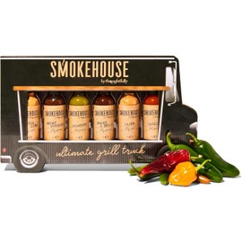Smokehouse by Thoughtfully, Gourmet Ultimate Grill Truck Gift Set, Fun Food Truck Shaped Packaging, Includes BBQ Rubs, BBQ Sauces & Hot Sauces, Set of 6