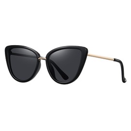 Colrea Oversized Polarized Cat Eye Sunglasses designed for Women, Retro Vintage Large Frame Sunglasses UV400 CL22003