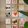 DEMDACO Squiggle Heart - 4 Inch Black/White MDF Wood Decorative