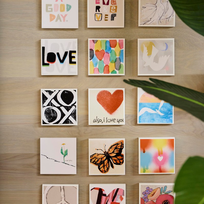 DEMDACO Squiggle Heart - 4 Inch Black/White MDF Wood Decorative