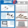 smseace 260pcs 1/8" x 3/8" Black Pop Rivets with 304