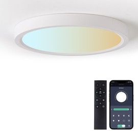 queffigle 30cm LED Ceiling Light 28w 3125LM Dimmable 3000-6500K with Remote Control Modern Flush Mount Lighting Fixture Ceiling Lamp IP44 Waterproof for Bedroom, Living Room, Kitchen
