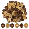 100pcs Natural Coconut Shell Buttons Sewing Buttons 2 Hole Big