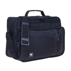 Elephant Flight Shoulder Bag Work Bag Travel Bag Men Women Office Bag Shoulder Bag DIN A4 Shoulder Bag Hand Luggage Bag Hand Luggage Pilot Bag Dark + Case, Landscape 3625 Black Grey, Unit size