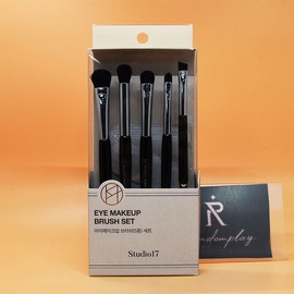 Studio 17 Eye Makeup Brush 5-piece Set Shadow + Blending + Smudge + Defining + Dual Eyebrow Shuyato / 스튜디오17 아이메이크업 브러쉬 5종 세트 섀도우 + 블렌딩 + 스머지 + 디파이닝 + 듀얼아이브로우 슈야토