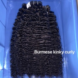 US Stock Vietnamese Straight 100human Hair Double Weft Indian Curly Burmese Curly Raw Human Hair Bundlesstyle: burmese kinky 1bundle, color: natural black, Stretched Length: 14 in