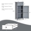 Furniga Bathroom Storage Cabinet, Large, Grey