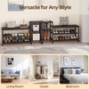YATINEY 3-Tier Shoe Rack Bench, Wooden Shoe Storage Bench, Industrial