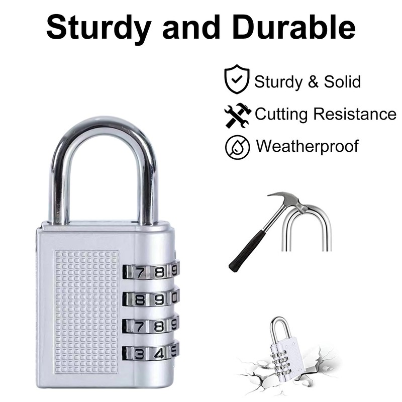 HRLORK Combination Padlock 1 Packs School Locker Lock Outdoor Weatherproof